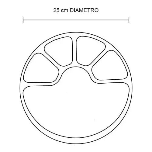 Tabla Para Quesos De Madera De Bambu Con 5 Espacios Carnes Bamboo