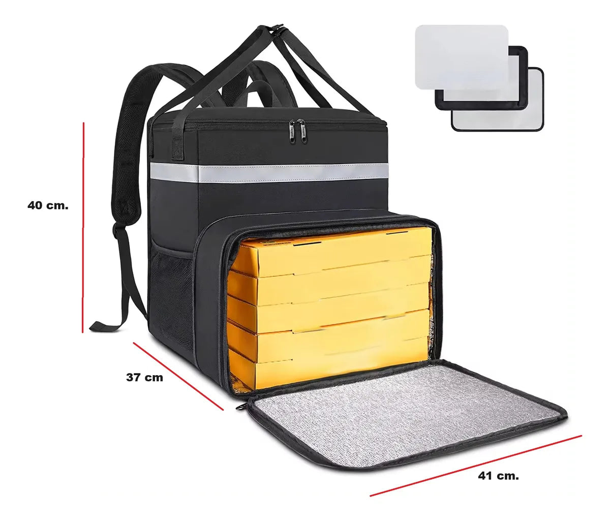 Mochila Expandible Delivery Grande Termica Tipo Uber Rappi Pizza