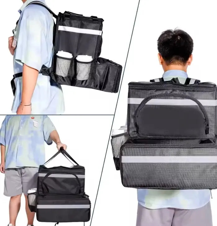 Mochila Expandible Delivery Grande Termica Tipo Uber Rappi Pizza