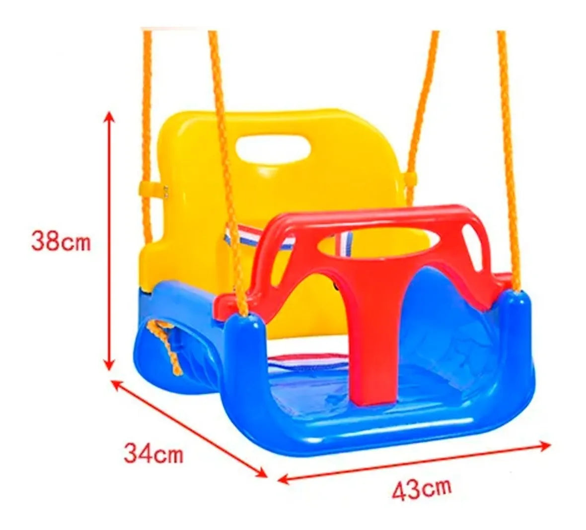 Columpio para Bebe Asiento Seguro Desmontable con Cuerdas para Colgar