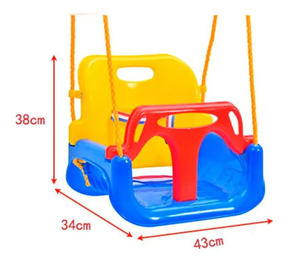Columpio para Bebe Asiento Seguro Desmontable con Cuerdas para Colgar