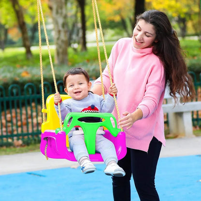Columpio para Bebe Asiento Seguro Desmontable con Cuerdas para Colgar