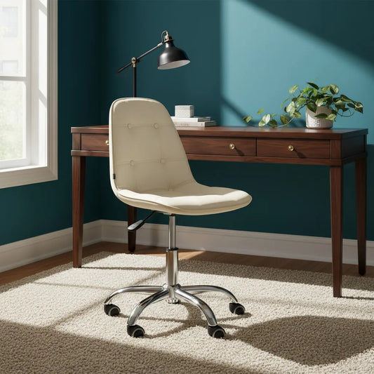 Silla Salón De Belleza Vinipiel Ergonómica Moderna Tipo L