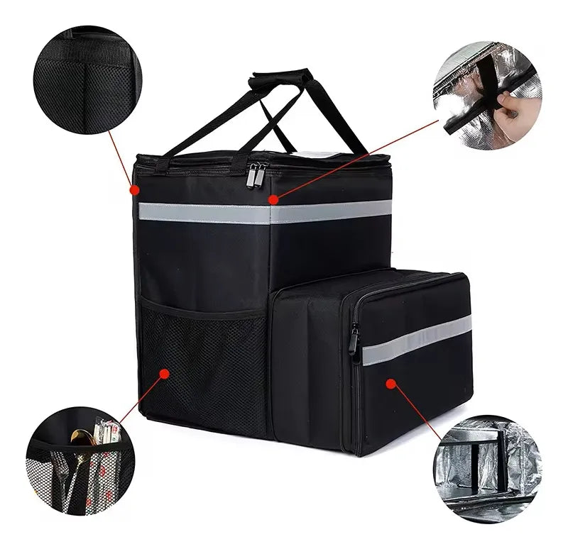 Mochila Expandible Delivery Grande Termica Tipo Uber Rappi Pizza